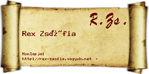 Rex Zsófia névjegykártya